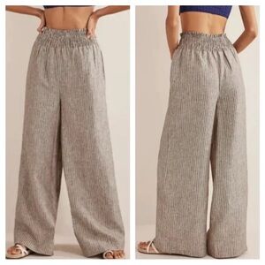 Boden linen shirred waist pants
